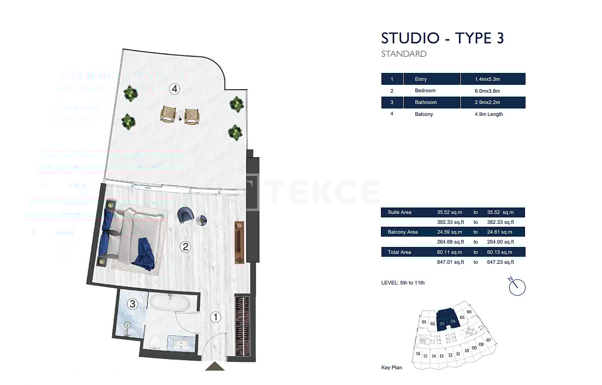Апартаменты в Рас-эль-Хайме, ОАЭ, 47 м² - фото 13
