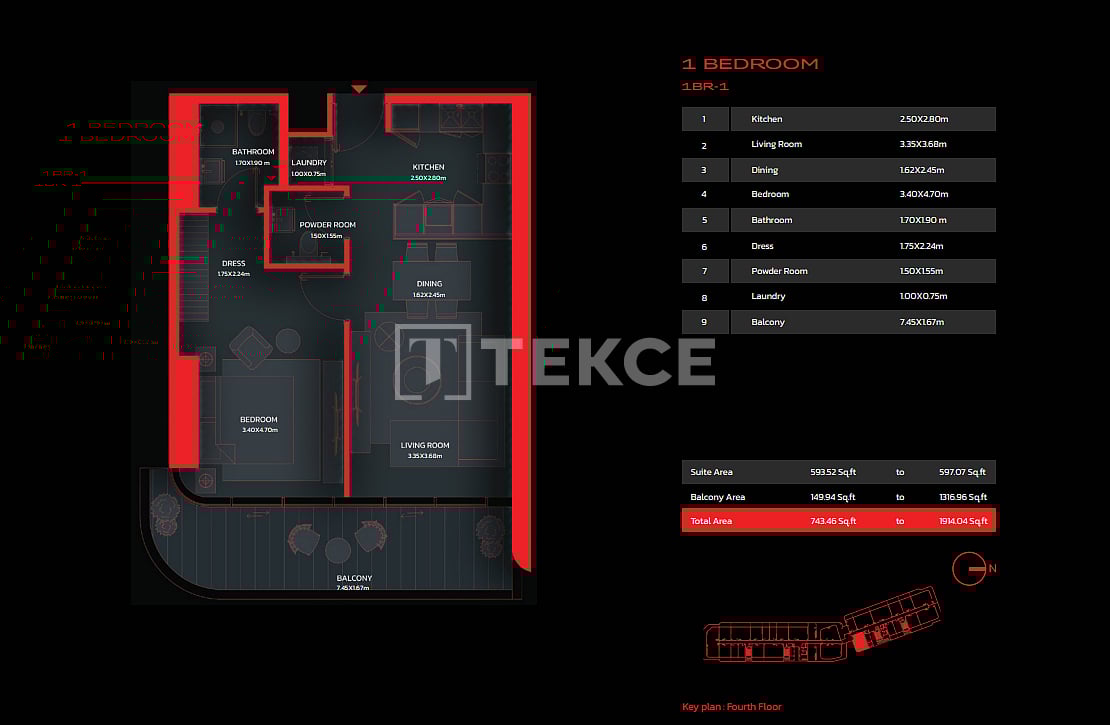 Пентхаус Остров Аль-Марджан, ОАЭ, 910 м² - фото 15