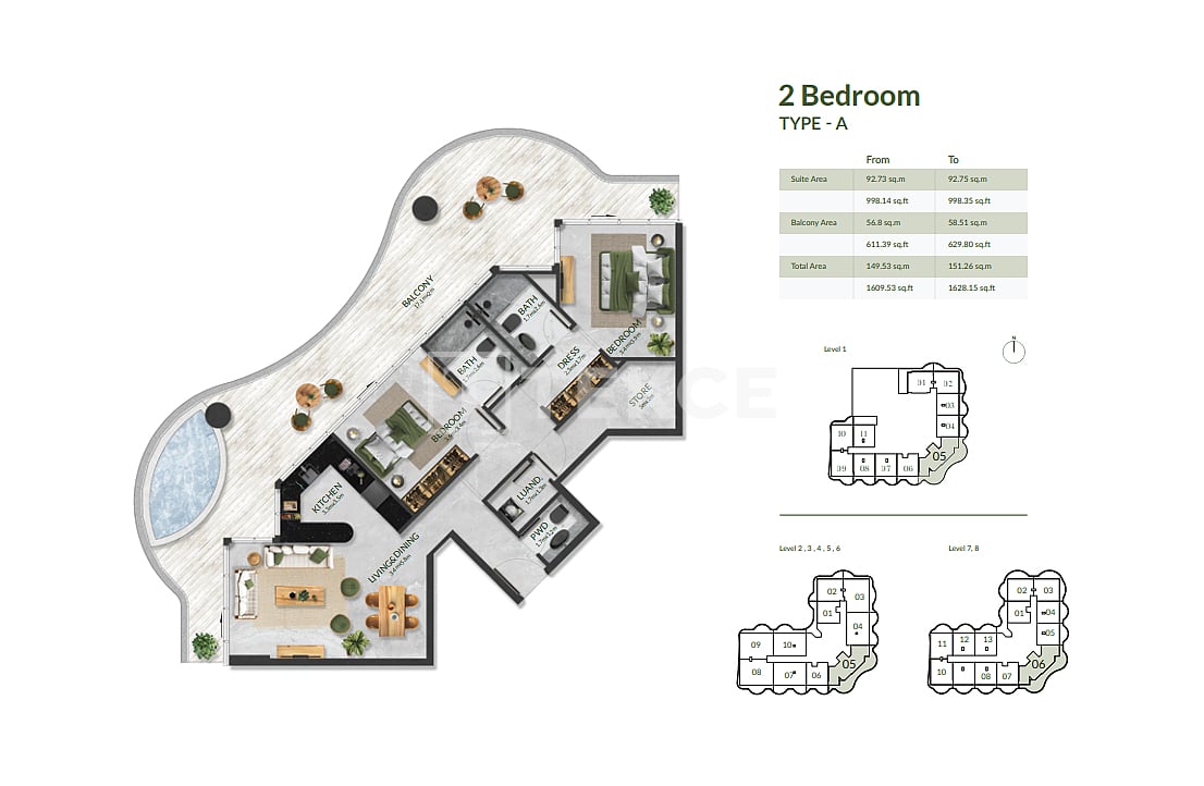 Апартаменты Остров Аль-Марджан, ОАЭ, 382 м² - фото 16