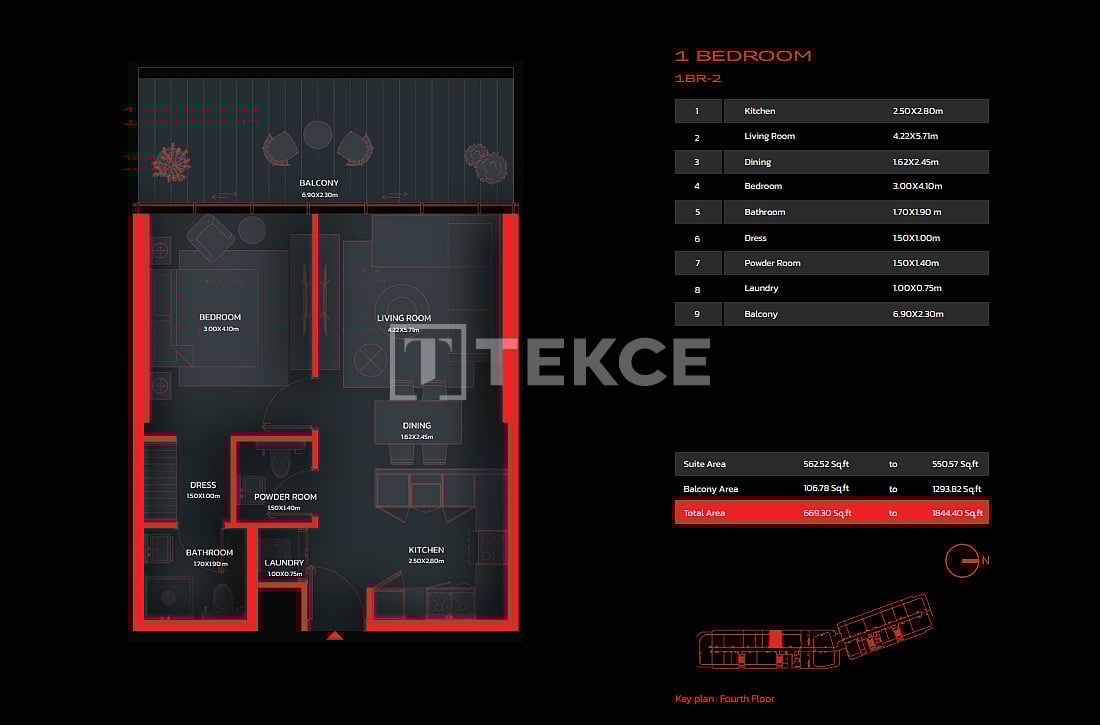Апартаменты Остров Аль-Марджан, ОАЭ, 196 м² - фото 16