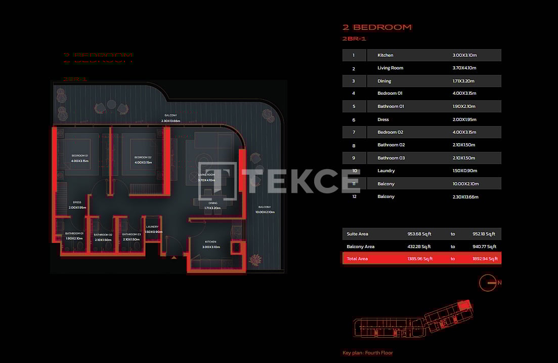 Апартаменты Остров Аль-Марджан, ОАЭ, 69 м² - фото 17