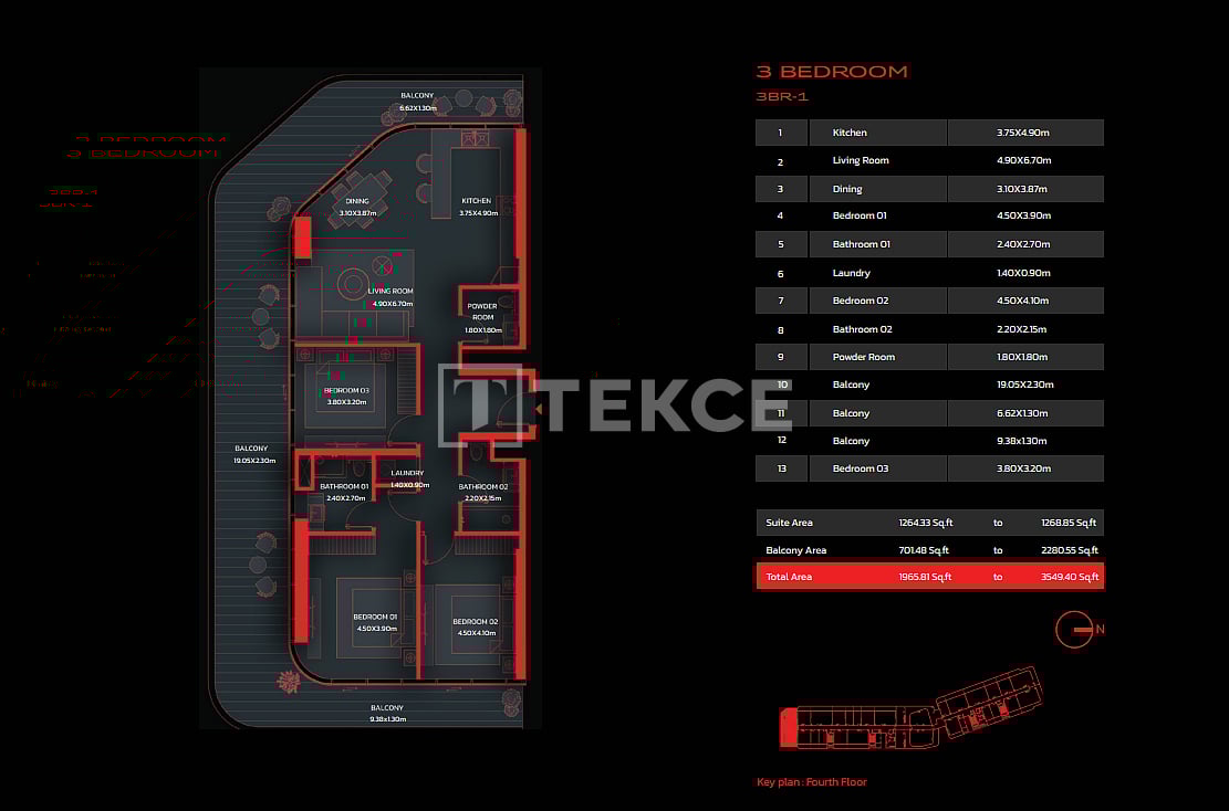 Апартаменты Остров Аль-Марджан, ОАЭ, 42 м² - фото 19