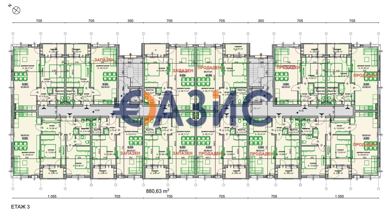 Апартаменты в Бургасе, Болгария, 69.9 м² - фото 17