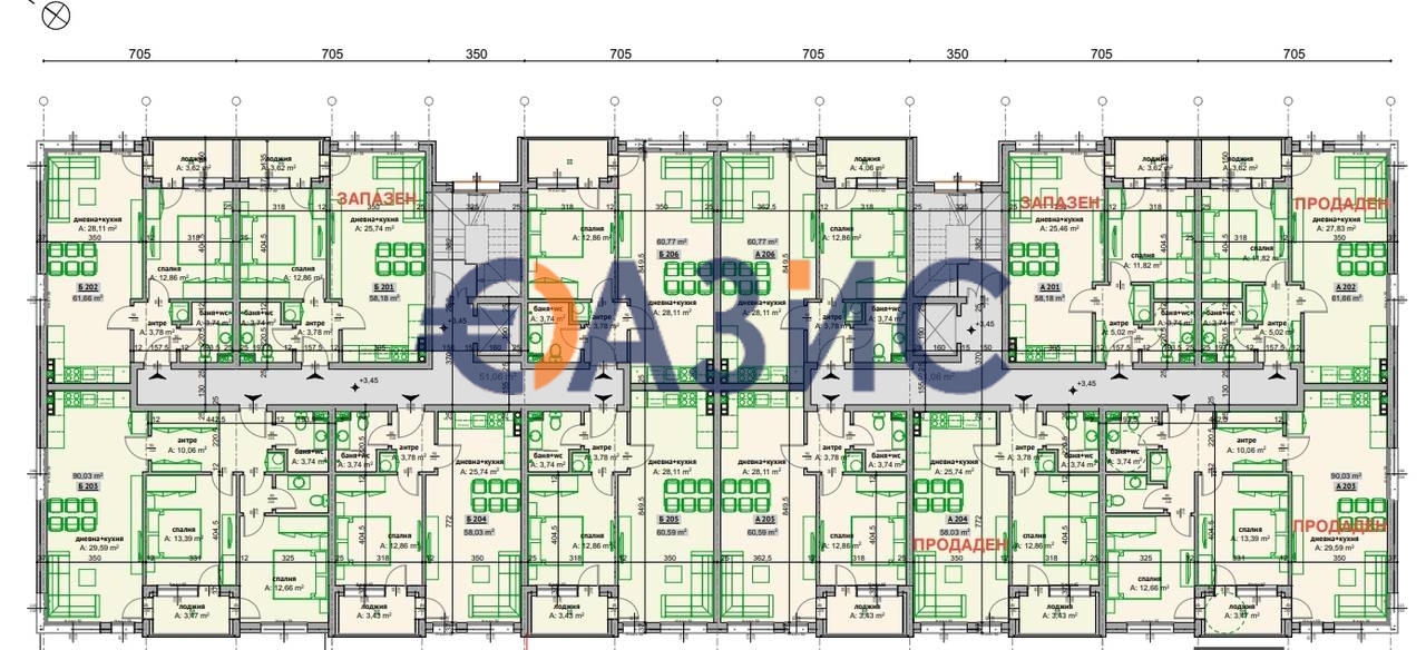 Апартаменты в Бургасе, Болгария, 65.8 м² - фото 17