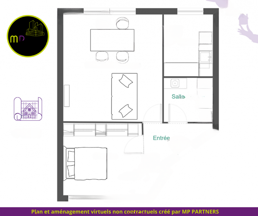 Квартира в Люксембурге, Люксембург, 52 м² - фото 6