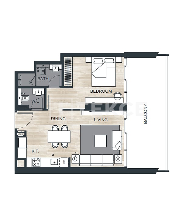 Апартаменты Аль-Джадаф, ОАЭ, 119 м² - фото 11