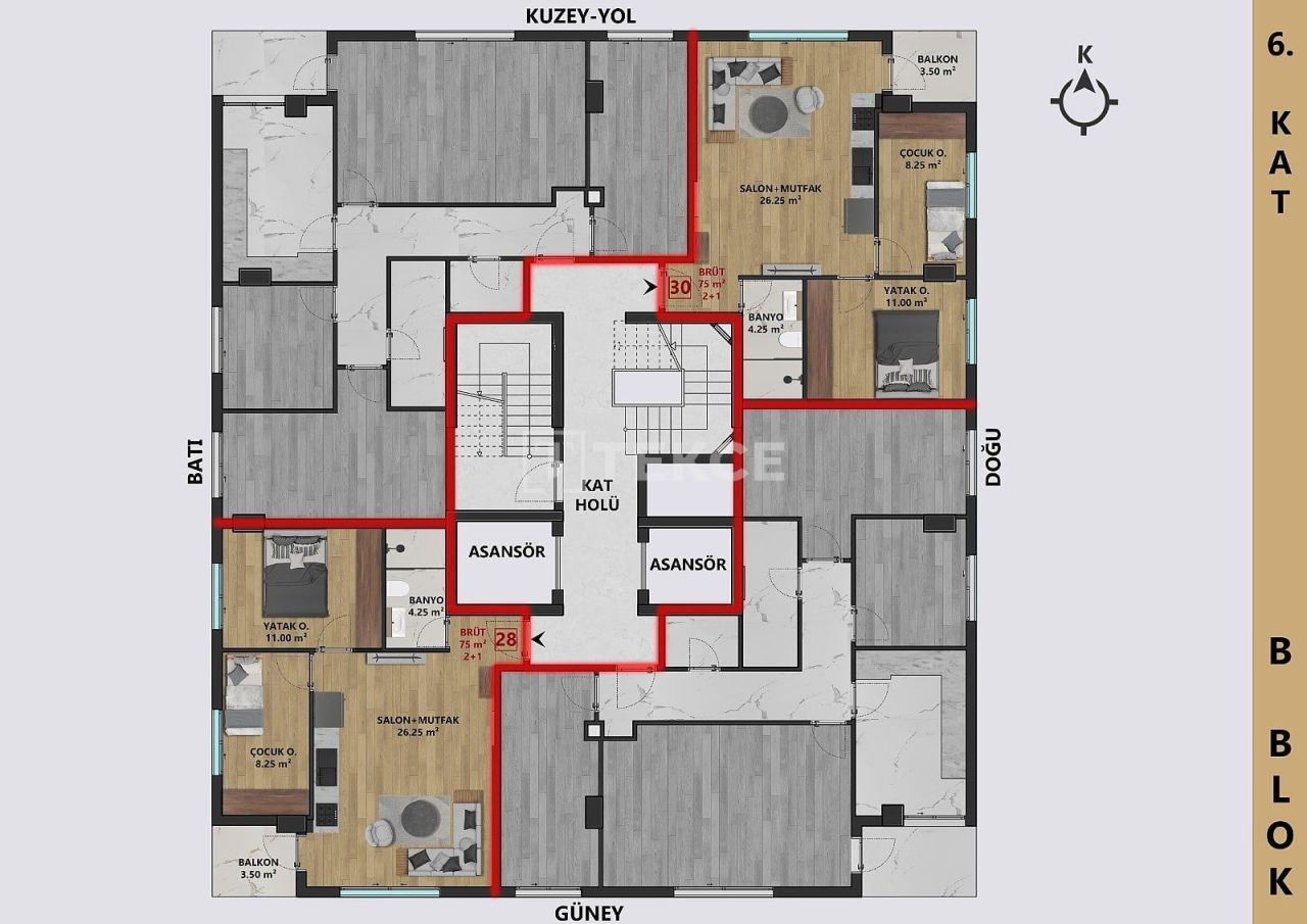 Апартаменты в Анталии, Турция, 90 м² - фото 12