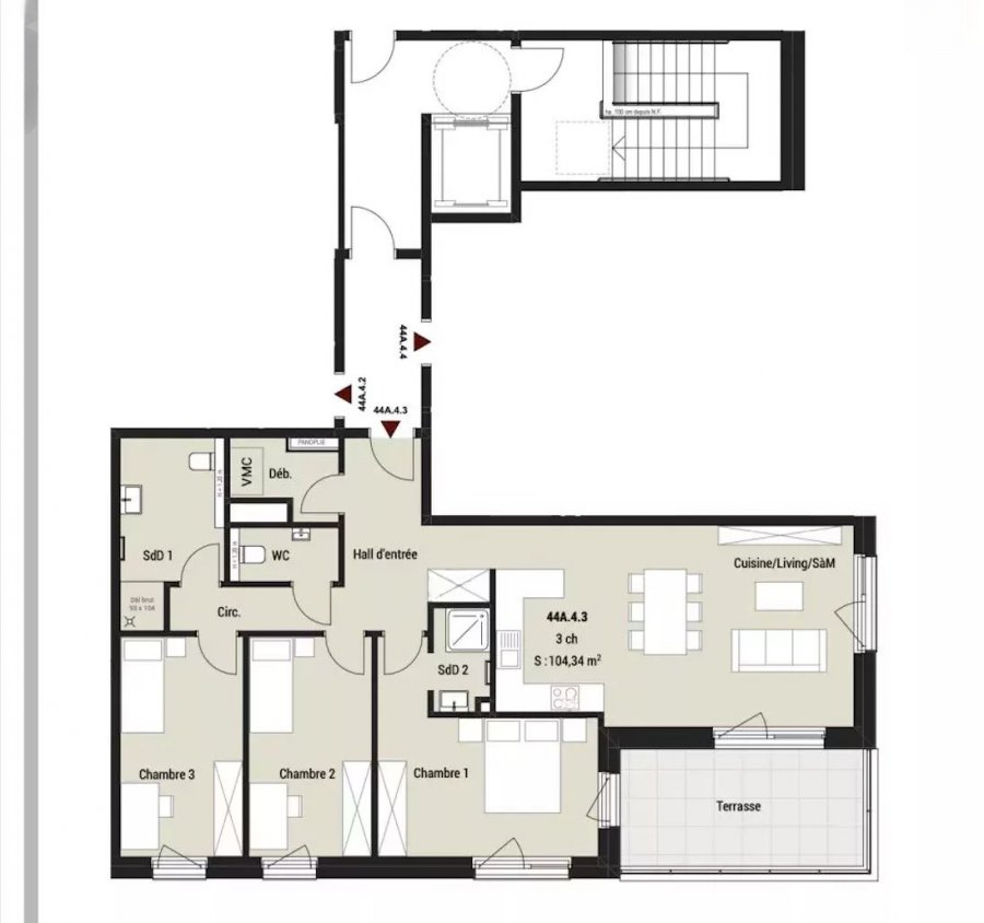 Квартира в Гревенмахере, Люксембург, 104 м² - фото 3