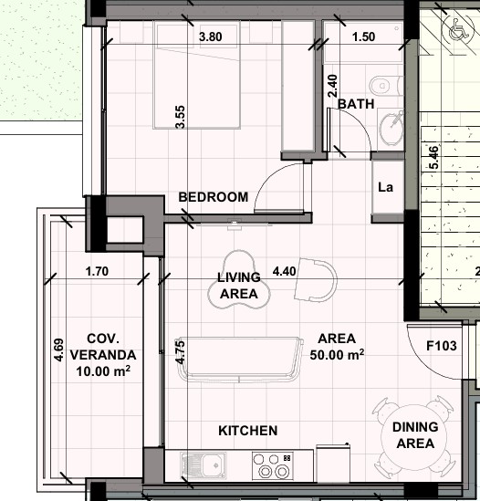 Апартаменты в Пафосе, Кипр, 60 м² - фото 11