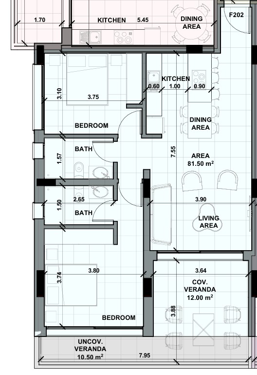 Апартаменты в Пафосе, Кипр, 93 м² - фото 11