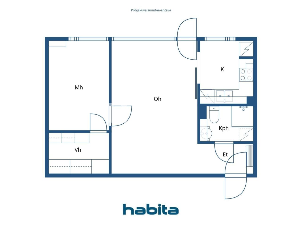 Апартаменты в Хельсинки, Финляндия, 47.5 м² - фото 2