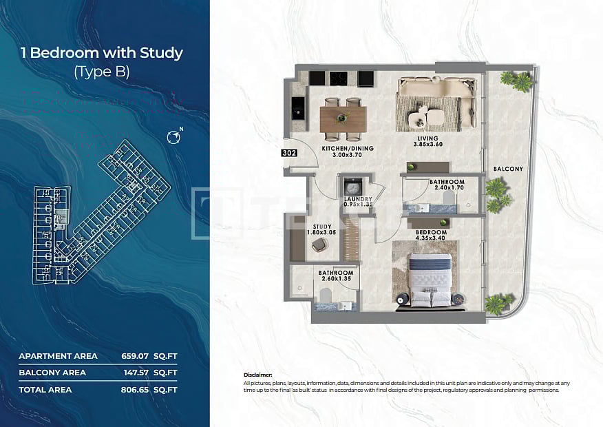 Апартаменты в Дубае, ОАЭ, 77 м² - фото 10