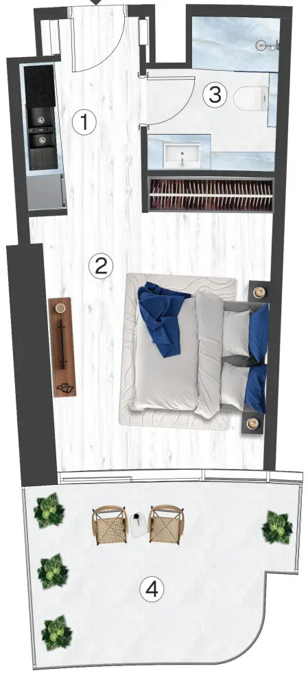 Студия в Рас-эль-Хайме, ОАЭ, 39 м² - фото 12