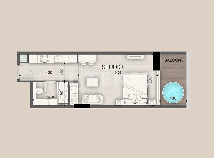 Апартаменты Джебель-Али, ОАЭ, 80 м² - фото 15