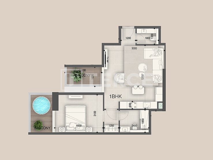 Апартаменты Джебель-Али, ОАЭ, 52 м² - фото 16