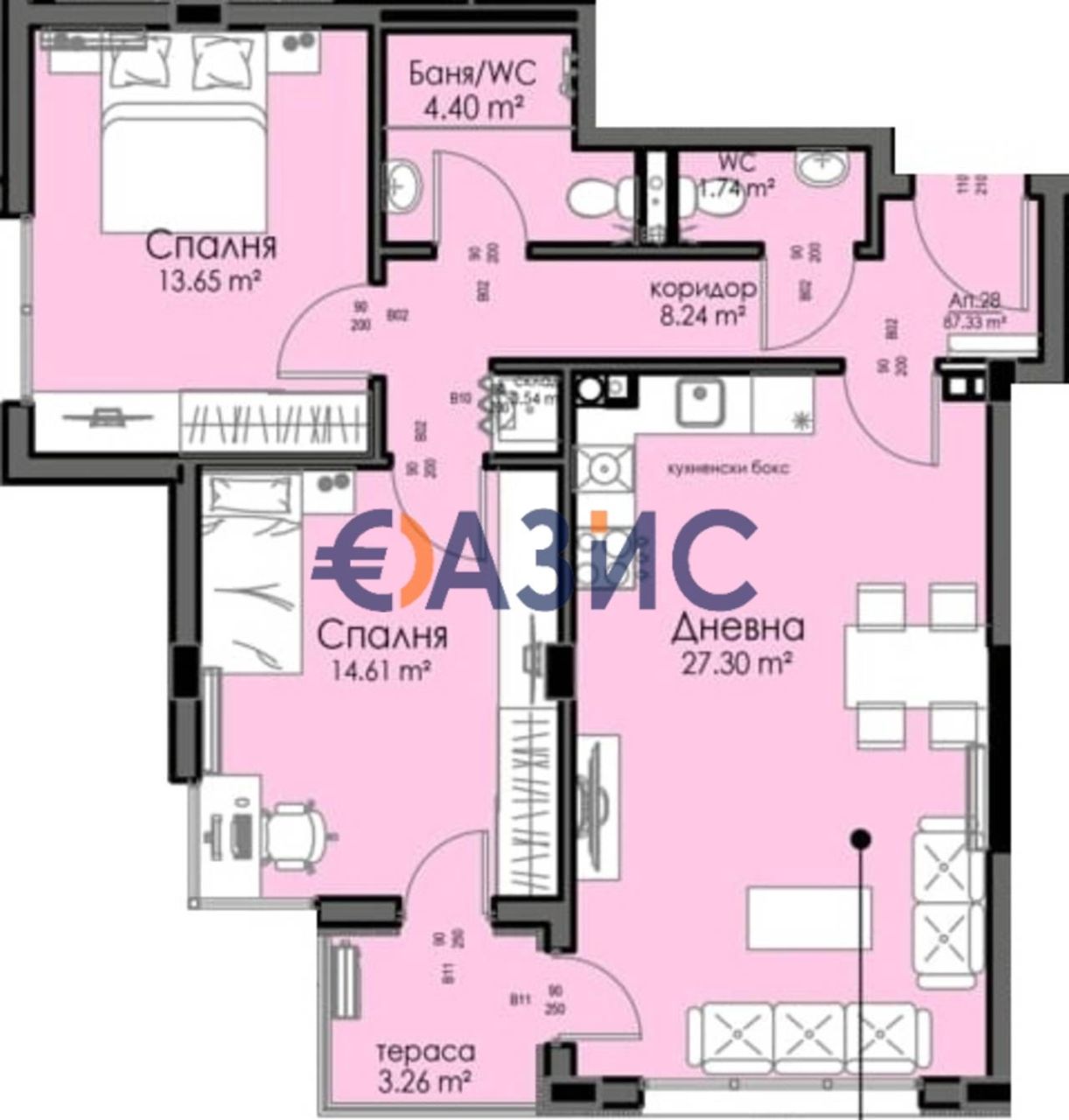 Апартаменты в Бургасе, Болгария, 98.2 м² - фото 5