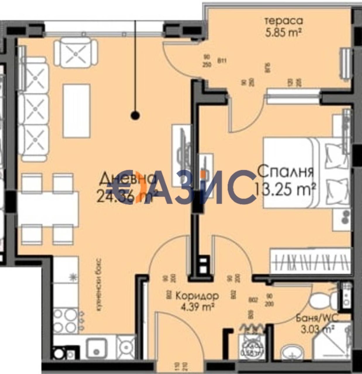 Апартаменты в Бургасе, Болгария, 66.4 м² - фото 6