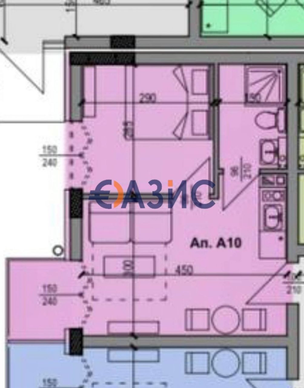 Апартаменты в Несебре, Болгария, 48 м² - фото 6