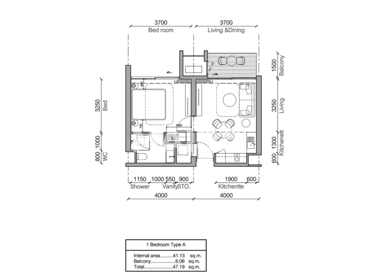 Апартаменты на острове Пхукет, Таиланд, 47 м² - фото 2