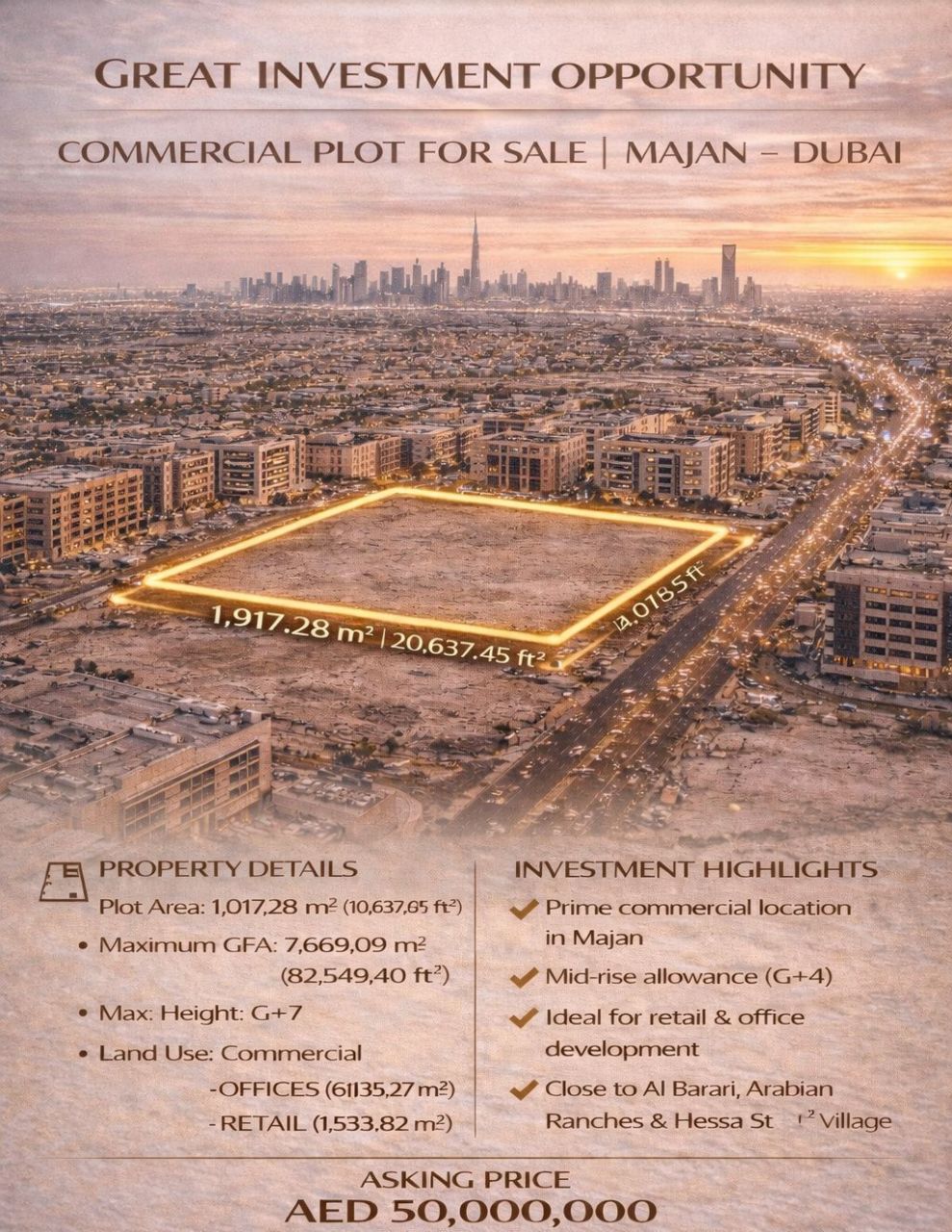 Земля в Дубае, ОАЭ - фото 1