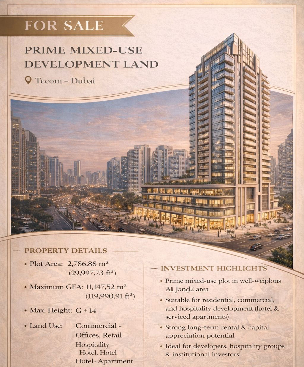 Инвестиционный проект в Дубае, ОАЭ, 2 700 м² - фото 1