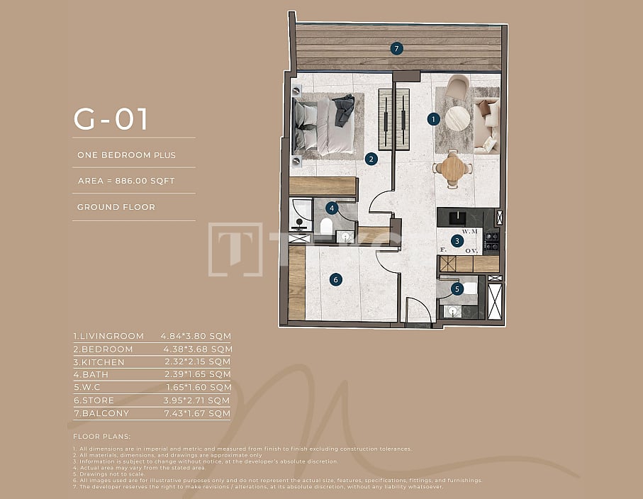Апартаменты в Дубае, ОАЭ, 49 м² - фото 13