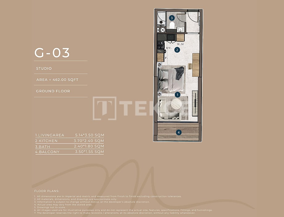 Апартаменты в Дубае, ОАЭ, 140 м² - фото 15