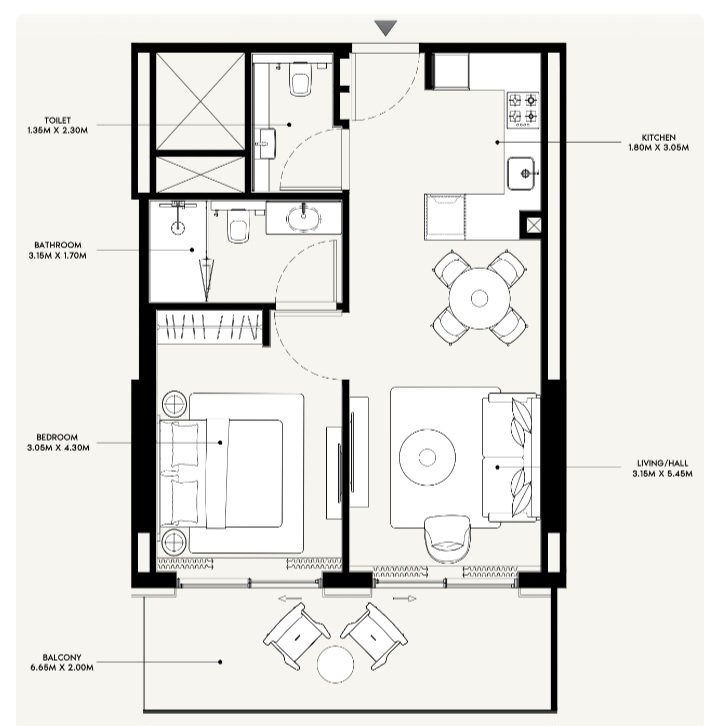 Апартаменты в Дубае, ОАЭ, 68 м² - фото 17