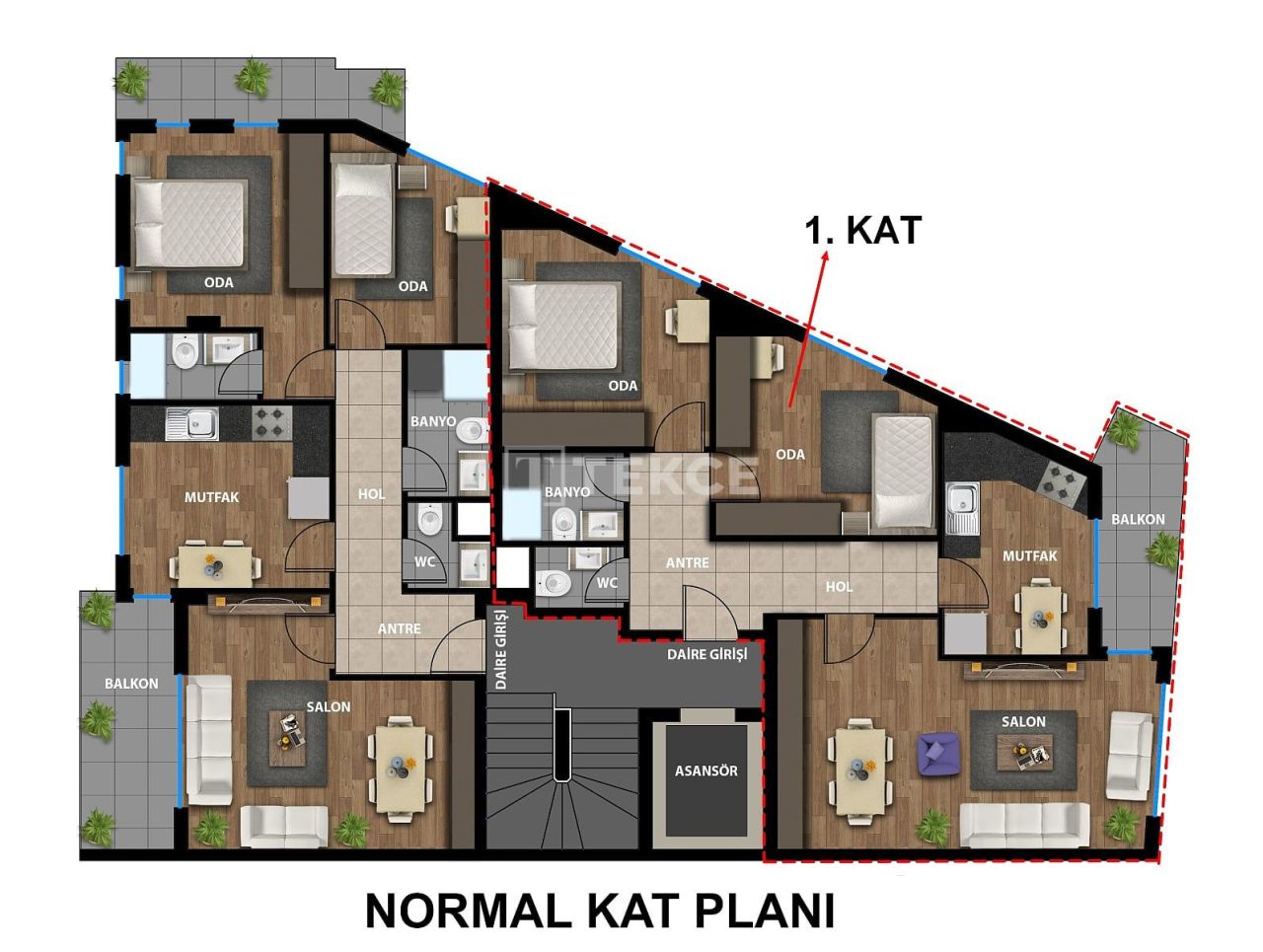 Пентхаус в Анталии, Турция, 110 м² - фото 8