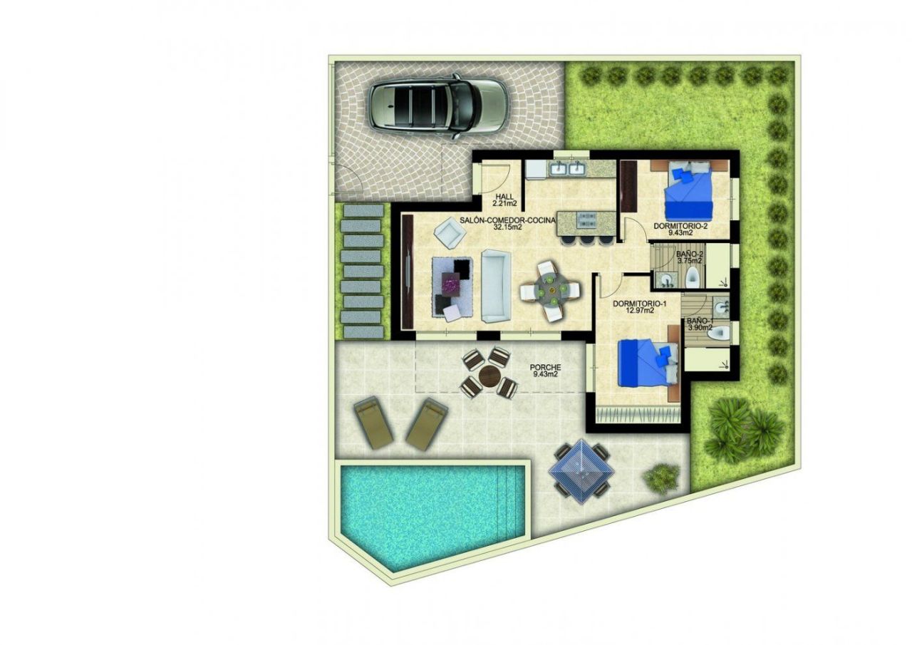 Вилла в Бенихофаре, Испания, 90 м² - фото 3