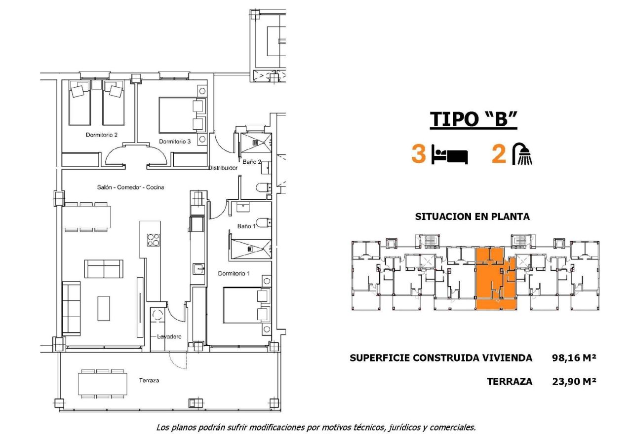 Апартаменты в Сан-Мигель де Салинас, Испания, 121 м² - фото 8
