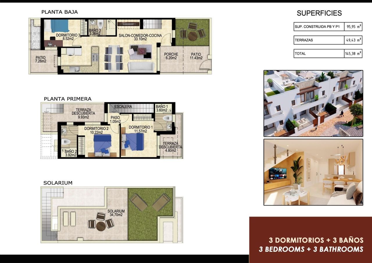 Таунхаус в Ориуэла Коста, Испания, 95 м² - фото 8