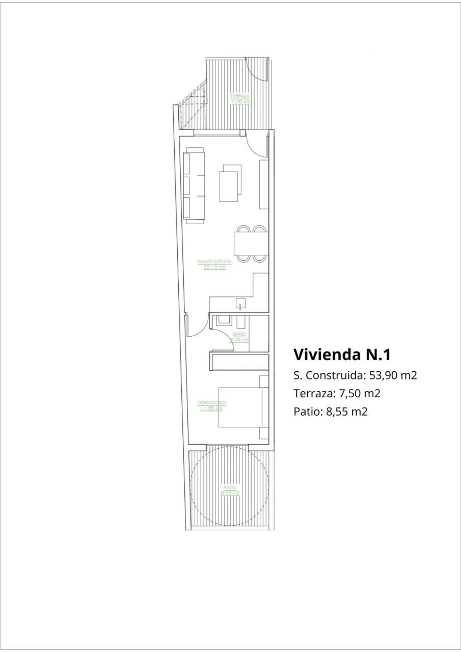 Бунгало в Сан-Педро-дель-Пинатаре, Испания, 53 м² - фото 9