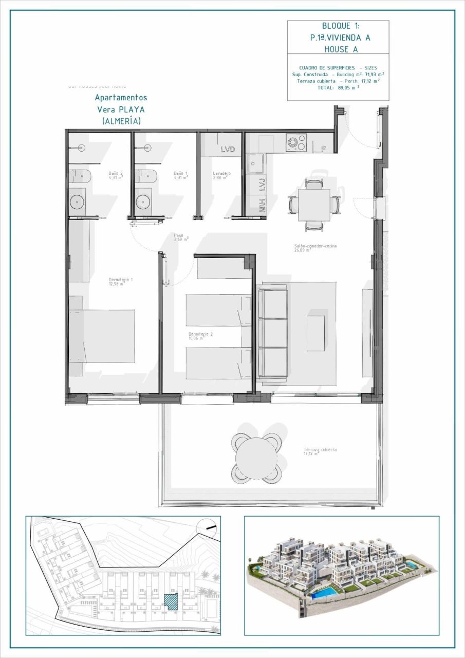 Апартаменты в Вере, Испания, 71 м² - фото 9