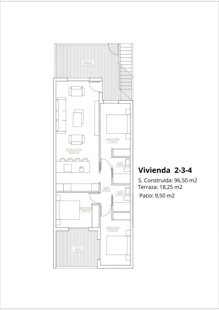 Бунгало в Сан-Педро-дель-Пинатаре, Испания, 96 м² - фото 9