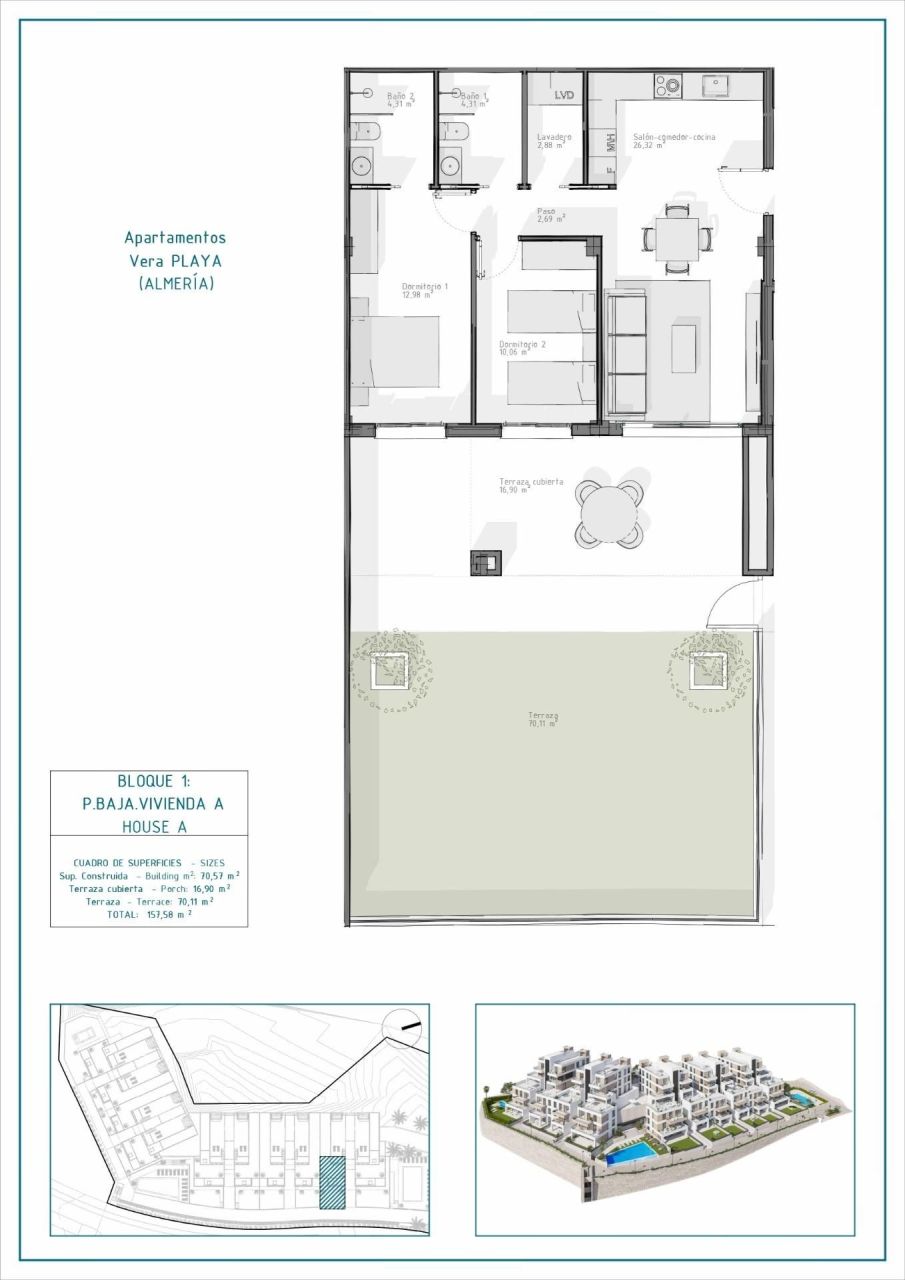 Апартаменты в Вере, Испания, 70 м² - фото 9
