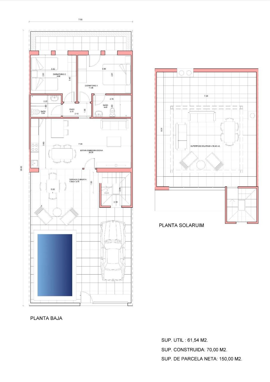 Таунхаус Fuente Álamo, Испания, 70 м² - фото 9