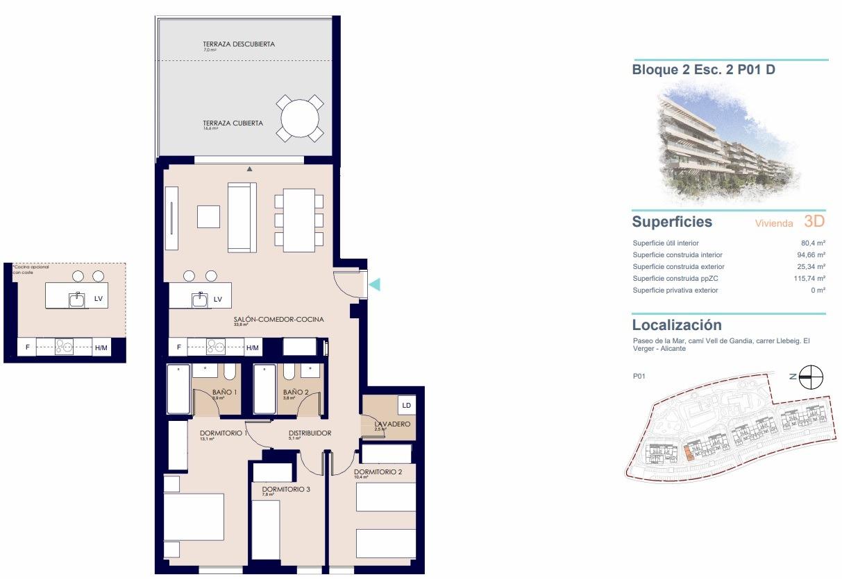 Апартаменты в Дении, Испания, 115 м² - фото 9