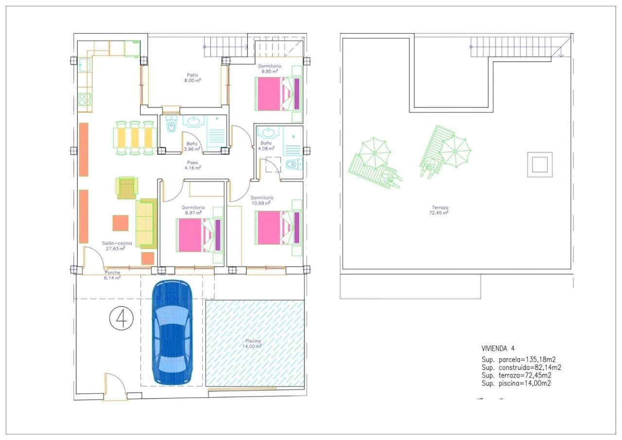 Таунхаус Avileses, Испания, 82 м² - фото 9