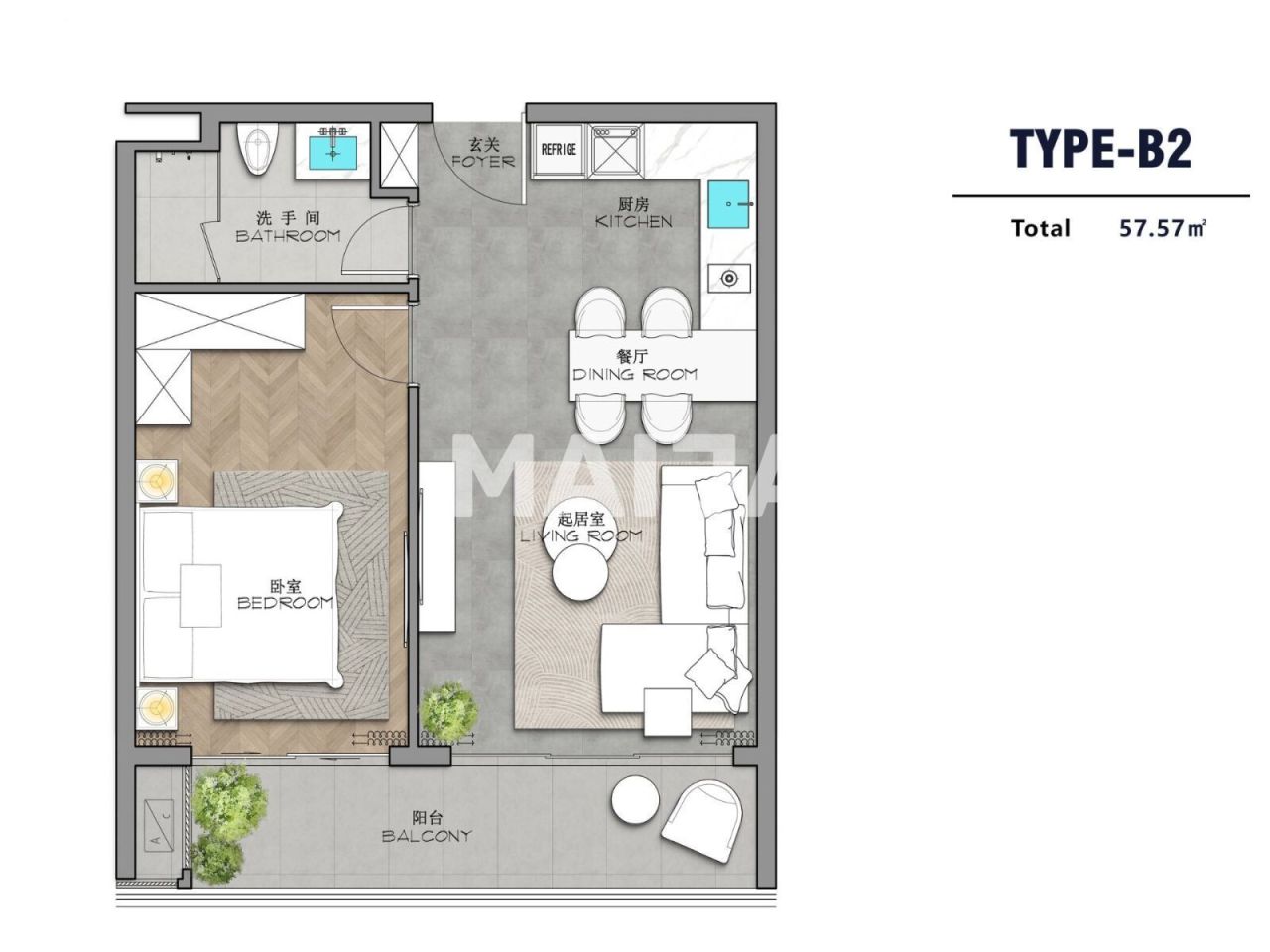 Апартаменты на острове Пхукет, Таиланд, 64 м² - фото 2