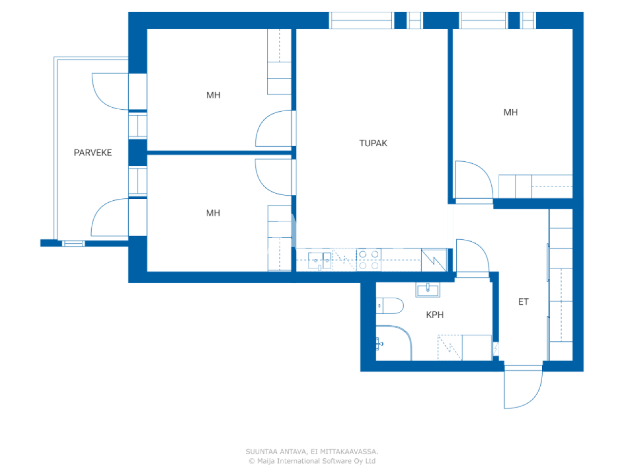 Апартаменты в Тампере, Финляндия, 73.5 м² - фото 2
