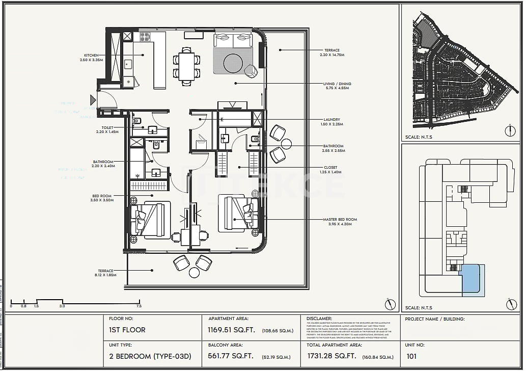 Апартаменты Аль-Фурджан, ОАЭ, 168 м² - фото 7