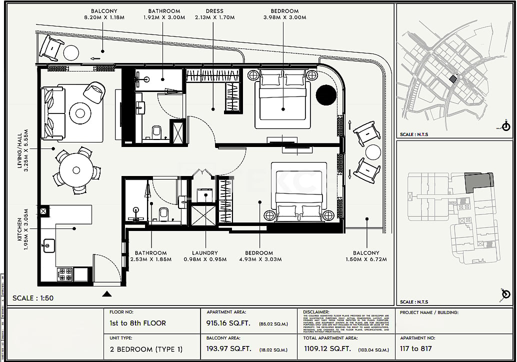 Апартаменты в Дубае, ОАЭ, 146 м² - фото 14