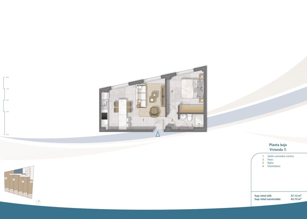 Апартаменты в Сан-Педро-дель-Пинатаре, Испания, 42 м² - фото 12