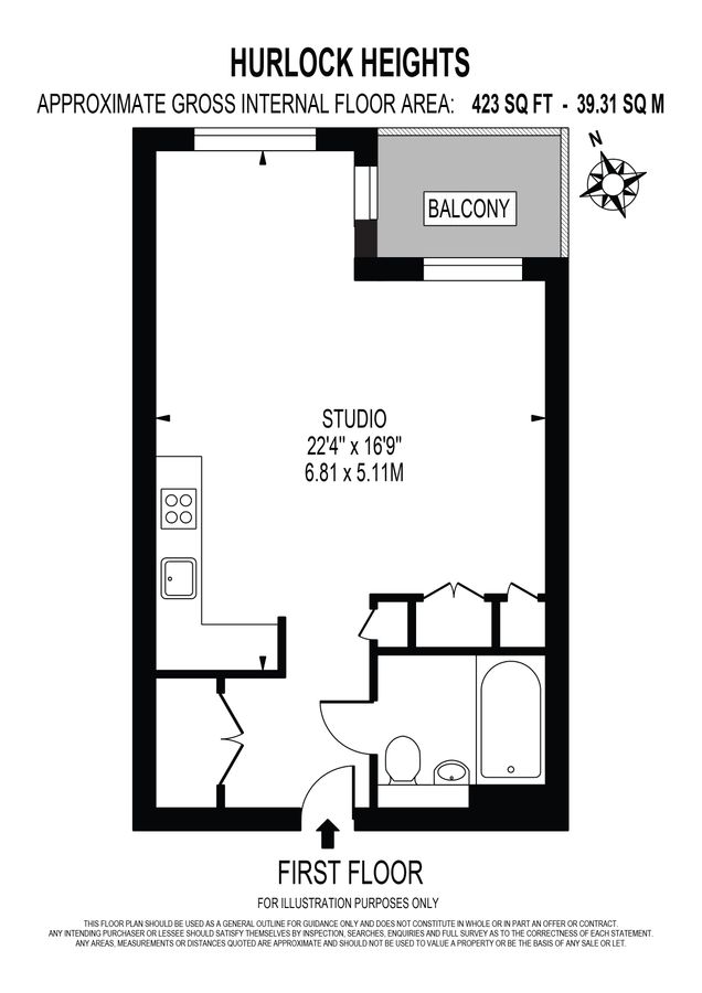 Квартира в Лондоне, Великобритания, 39 м² - фото 13
