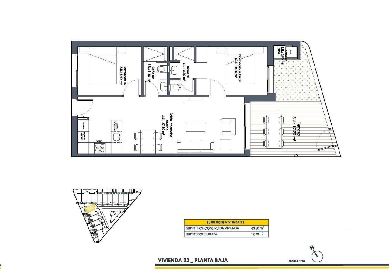 Бунгало в Сан-Фульхенсио, Испания, 63 м² - фото 15