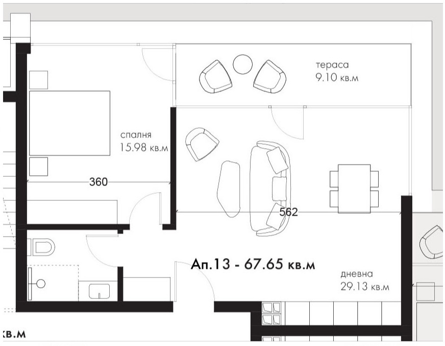 Апартаменты в Святых Константине и Елене, Болгария, 77 м² - фото 11