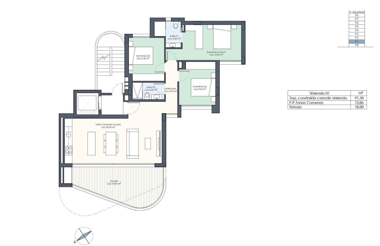 Апартаменты в Гуардамар-дель-Сегура, Испания, 91 м² - фото 17