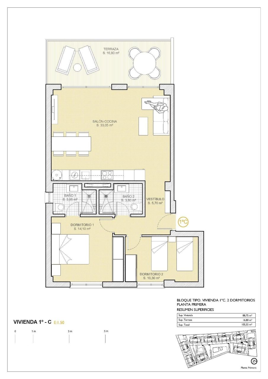 Апартаменты в Финестрате, Испания, 88 м² - фото 18