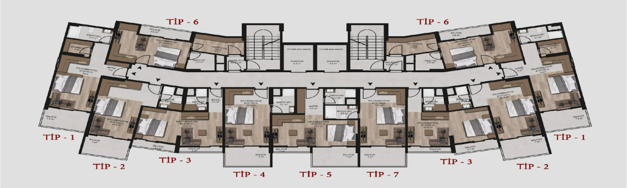Квартира в Мерсине, Турция, 48 м² - фото 3